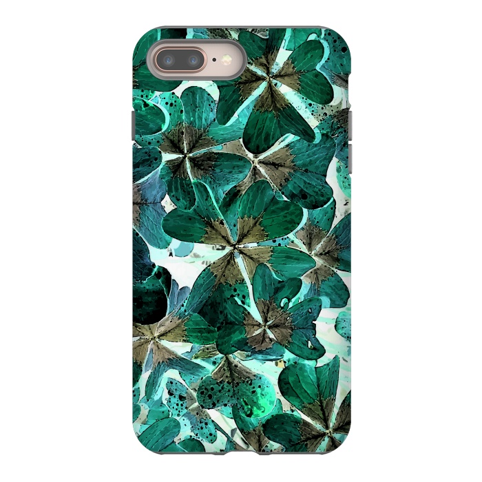 iPhone 8 plus StrongFit Lucky Leaves v1 by Creativeaxle