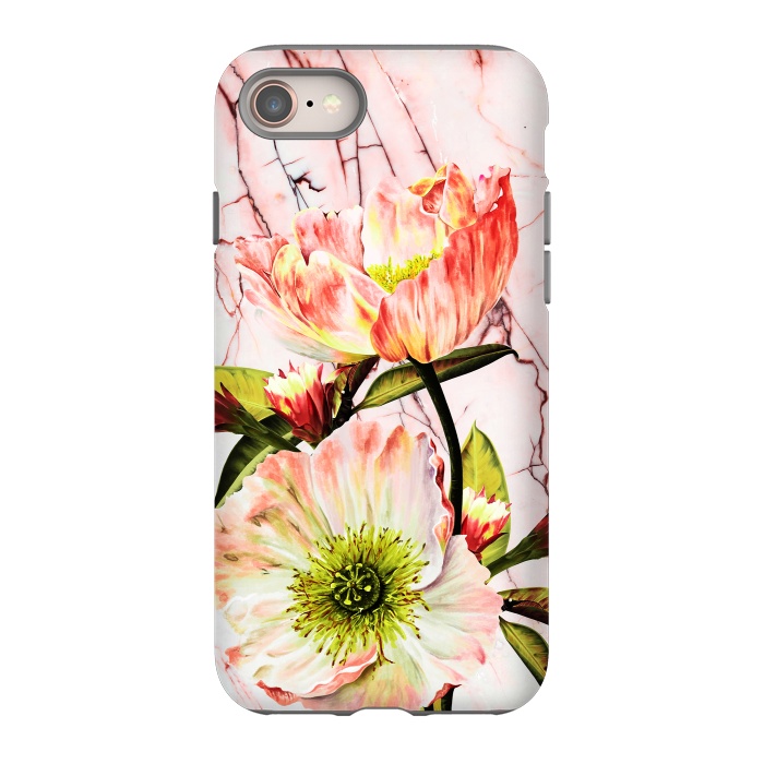 iPhone 8 StrongFit Flowering on pink marble by Mmartabc