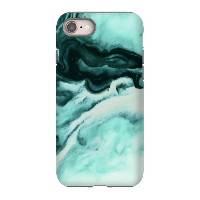 iPhone 8 StrongFit Abstract marbling mint by Mmartabc