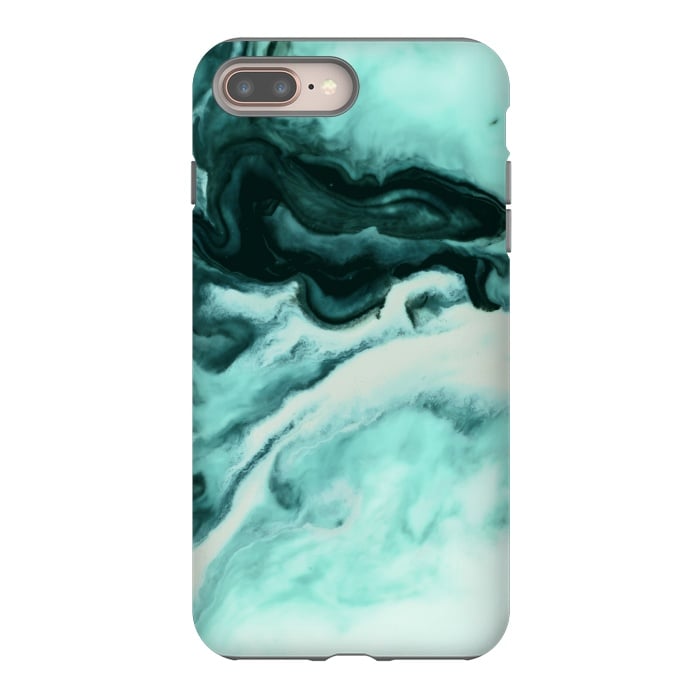 iPhone 8 plus StrongFit Abstract marbling mint by Mmartabc
