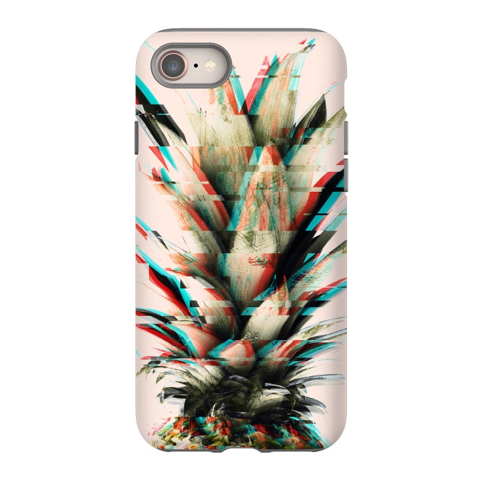 iPhone 8 StrongFit Glitch pineapple by Mmartabc