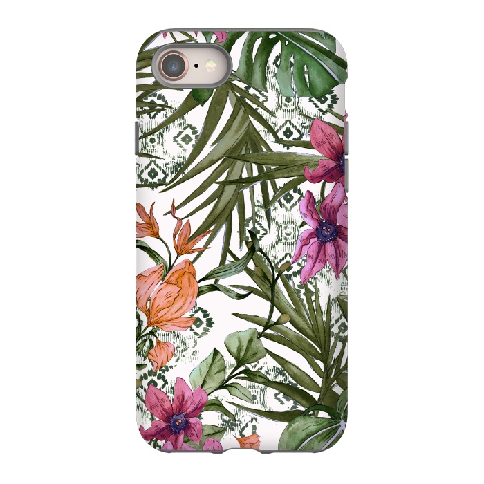 iPhone 8 StrongFit Tropical tribal floral by Mmartabc