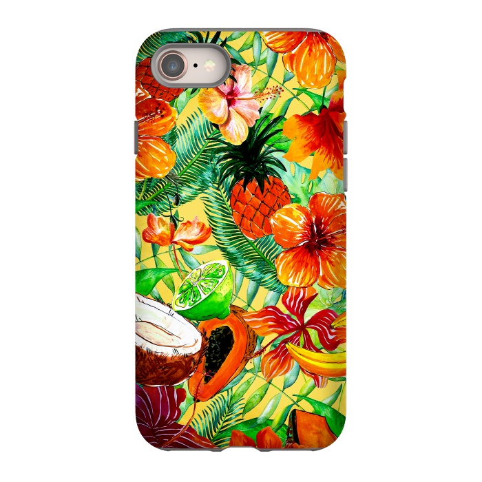 iPhone 8 StrongFit Aloha Tropical Fruits and Flowers by  Utart