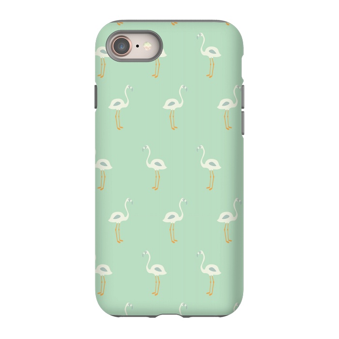 iPhone 8 StrongFit Flamingo Mint Pattern 005 by Jelena Obradovic