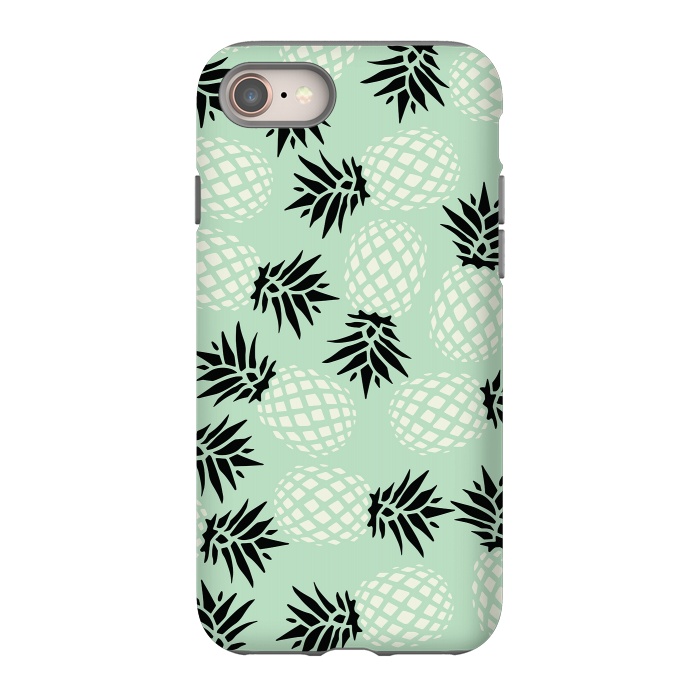 iPhone 8 StrongFit Pineapple Mint Pattern 023 by Jelena Obradovic