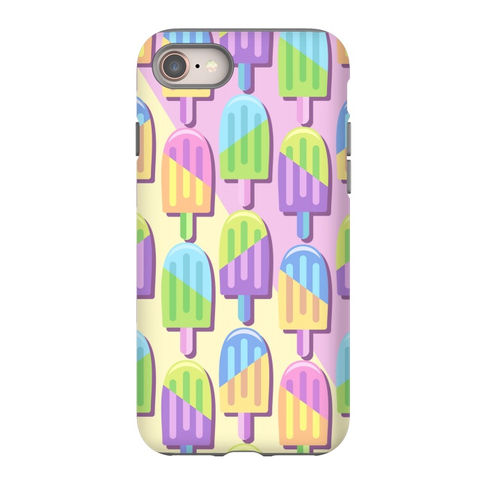 iPhone 8 StrongFit Ice Lollipops Popsicles Summer Punchy Pastels Colors by BluedarkArt