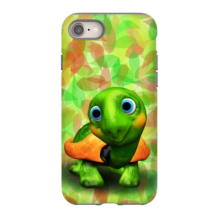 iPhone 8 StrongFit Green Turtle Baby 3D by BluedarkArt