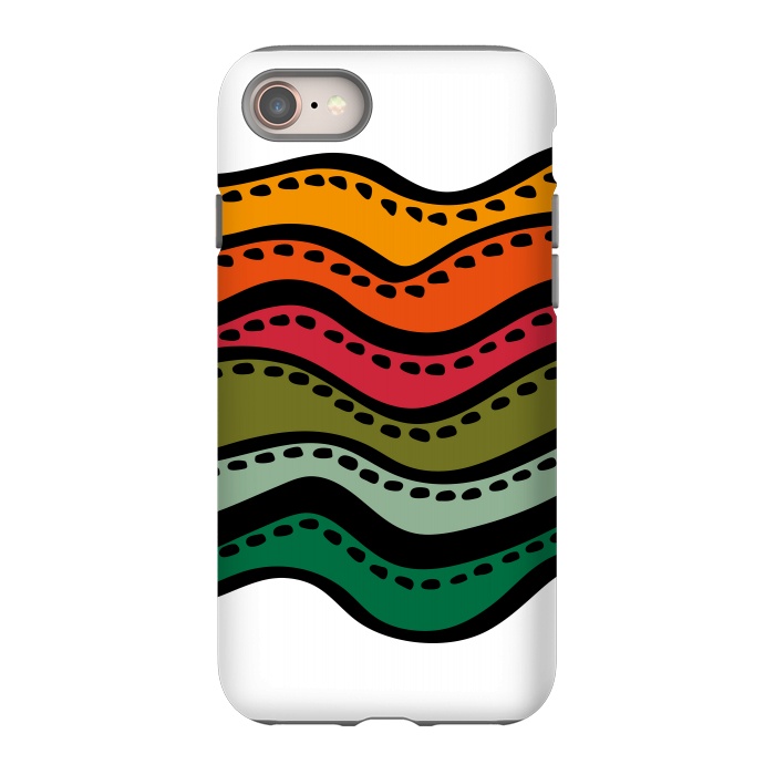 iPhone 8 StrongFit Color Waves by Majoih