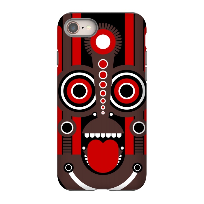 iPhone 8 StrongFit tiki tribal mask by TMSarts