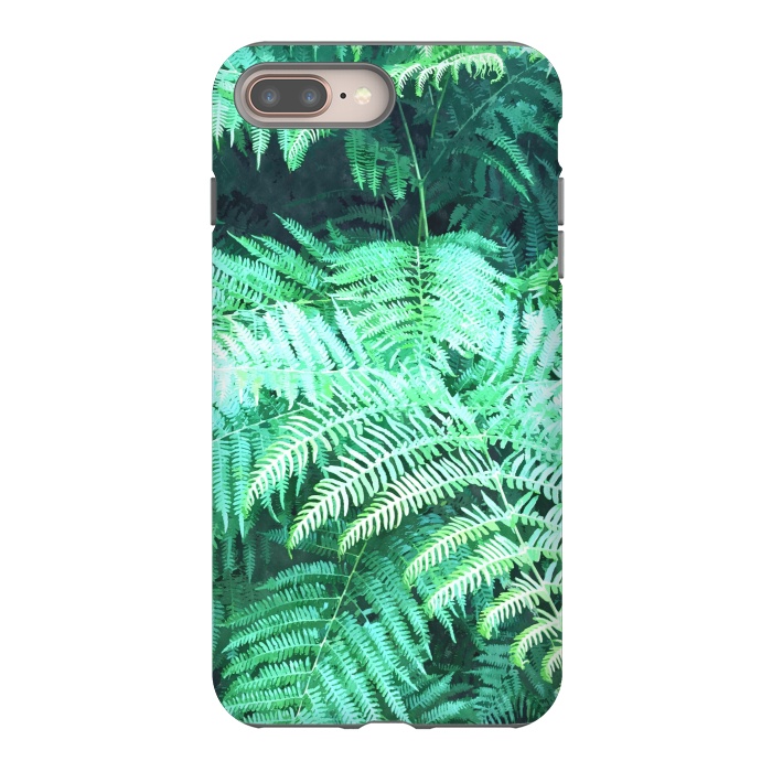 iPhone 8 plus StrongFit Fern Tropical Leaves by Alemi