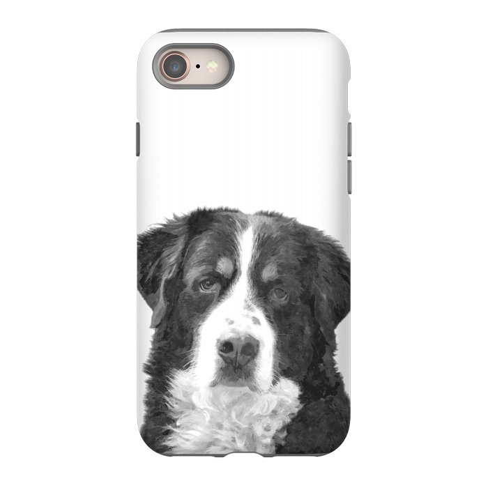 iPhone 8 StrongFit Black and White Bernese Mountain by Alemi
