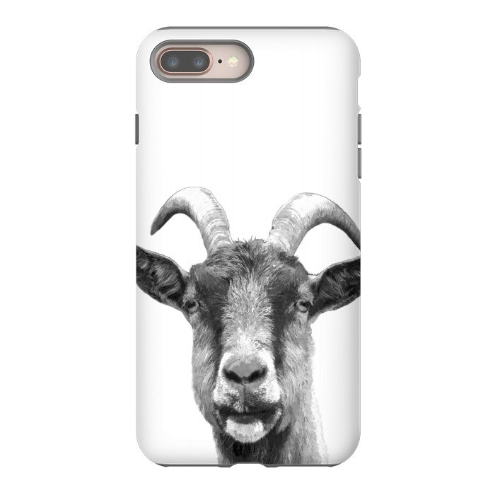 iPhone 8 plus StrongFit Black and White Goat Portrait by Alemi