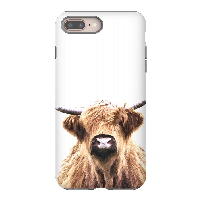 iPhone 8 plus StrongFit Highland Cow Portrait by Alemi
