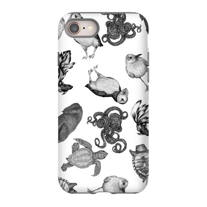 iPhone 8 StrongFit Cute Sea Animals Party by ECMazur 