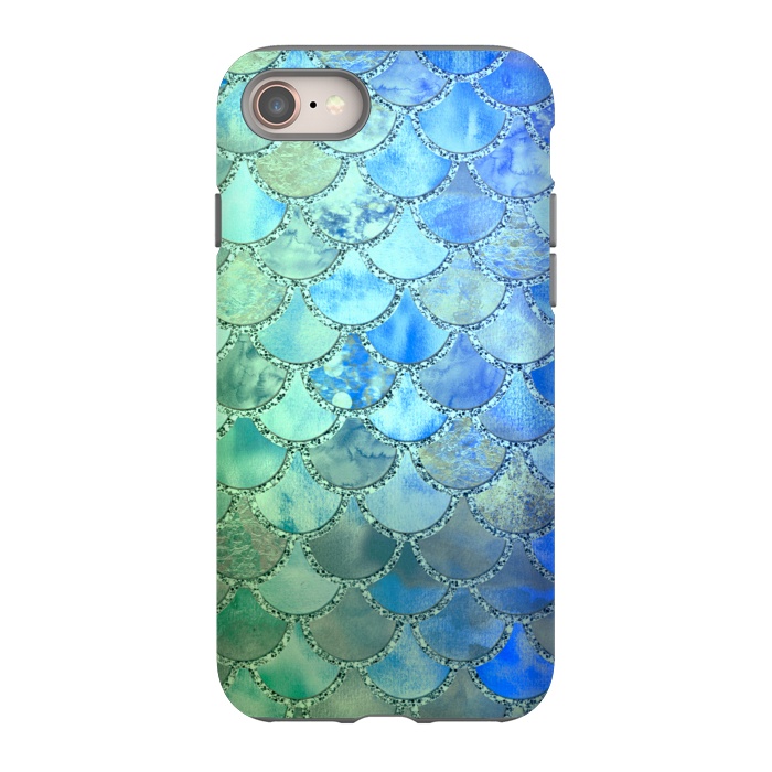 iPhone 8 StrongFit Ocean green and blue Mermaid Scales by  Utart