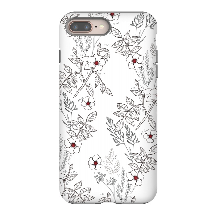 iPhone 8 plus StrongFit Roses by Dunia Nalu