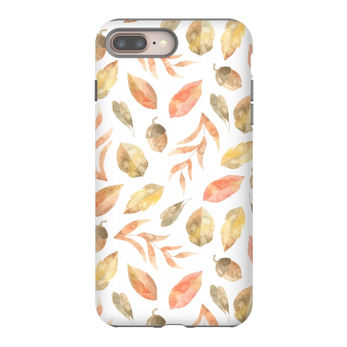 iPhone 8 plus StrongFit Painted Leaves by Creativeaxle