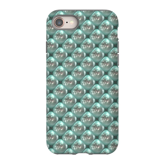 iPhone 8 StrongFit Shiny Turquoise Pearls 2 by Andrea Haase