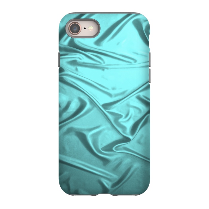 iPhone 8 StrongFit Shimmering Teal Satin by Andrea Haase