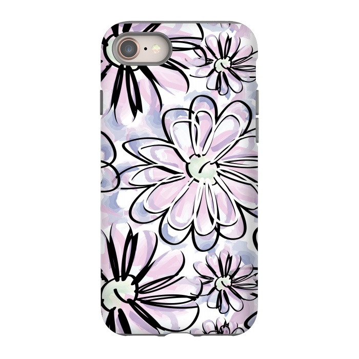 iPhone 8 StrongFit Watercolor flowers by Camila