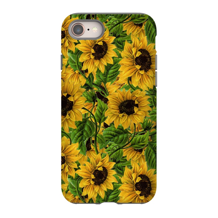iPhone 8 StrongFit Vintage Sunflower Pattern by  Utart