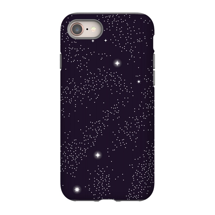 iPhone 8 StrongFit Universe with planets and stars seamless pattern, cosmos starry night sky 005 by Jelena Obradovic