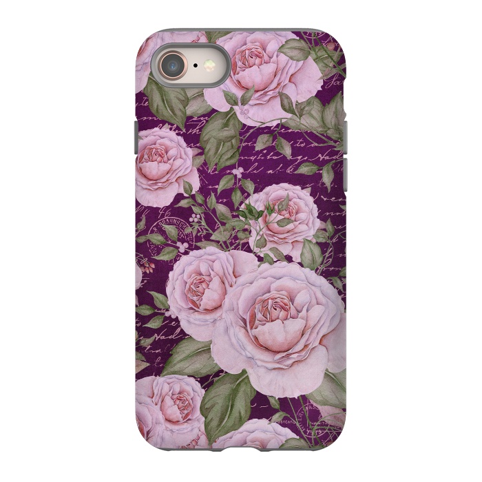 iPhone 8 StrongFit Nostalgic Rose PAttern by Andrea Haase