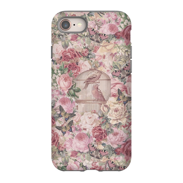 iPhone 8 StrongFit Nostalgic Flowers With Birdcage by Andrea Haase