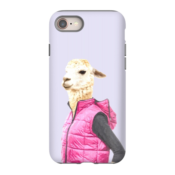iPhone 8 StrongFit Fashionable Llama Illustration by Alemi