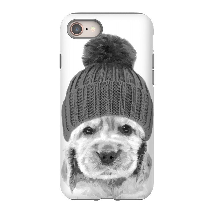 iPhone 8 StrongFit Black and White Cocker Spaniel by Alemi