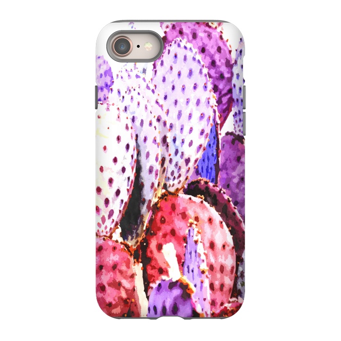 iPhone 8 StrongFit Purple Cactus Illustration by Alemi