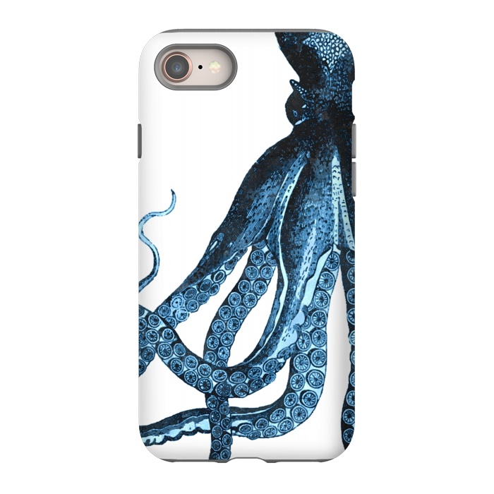 iPhone 8 StrongFit Blue Octopus Illustration by Alemi