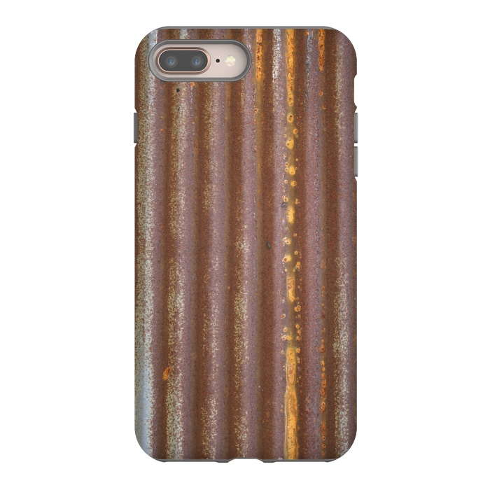 iPhone 8 plus StrongFit Old Rusty Corrugated Sheet 2 by Andrea Haase