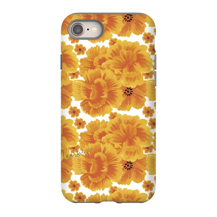 iPhone 8 StrongFit Flores naranjas by Camila
