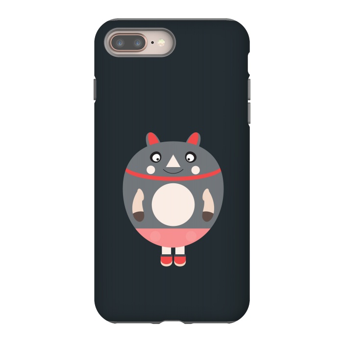 iPhone 8 plus StrongFit funny fat boy cartoon by TMSarts