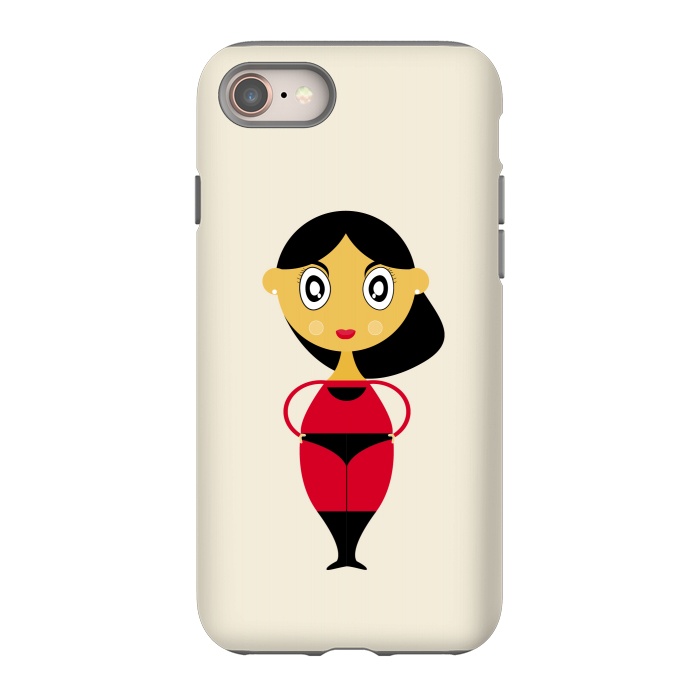iPhone 8 StrongFit stylish woman red dress by TMSarts