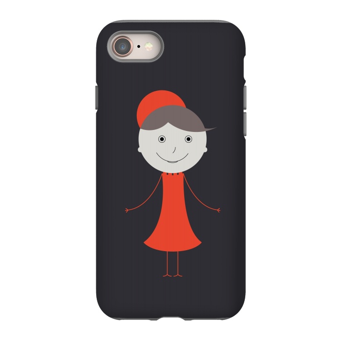 iPhone 8 StrongFit happy girl cartoon by TMSarts