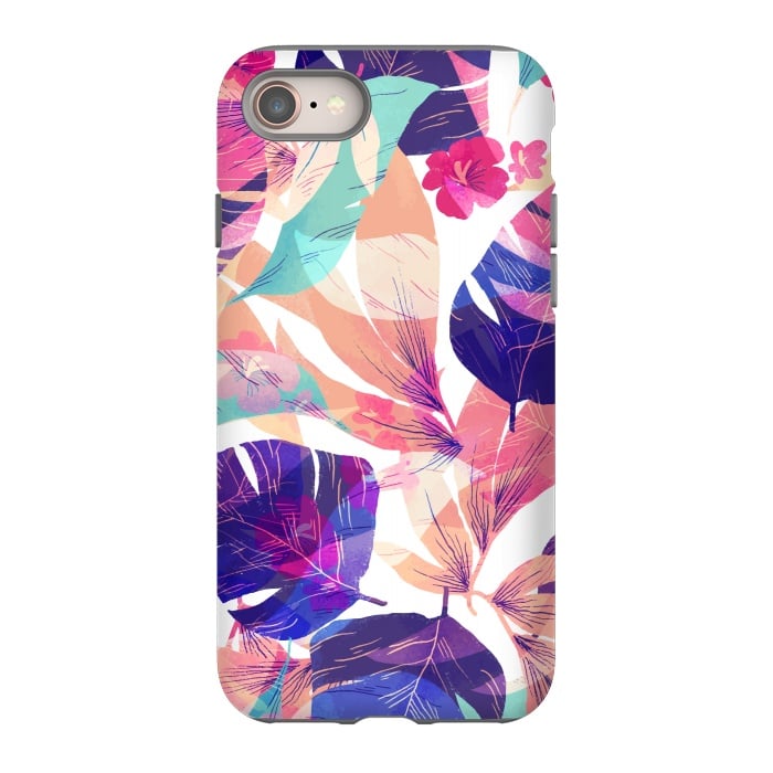 iPhone 8 StrongFit Watercolor summer flowers by Bledi