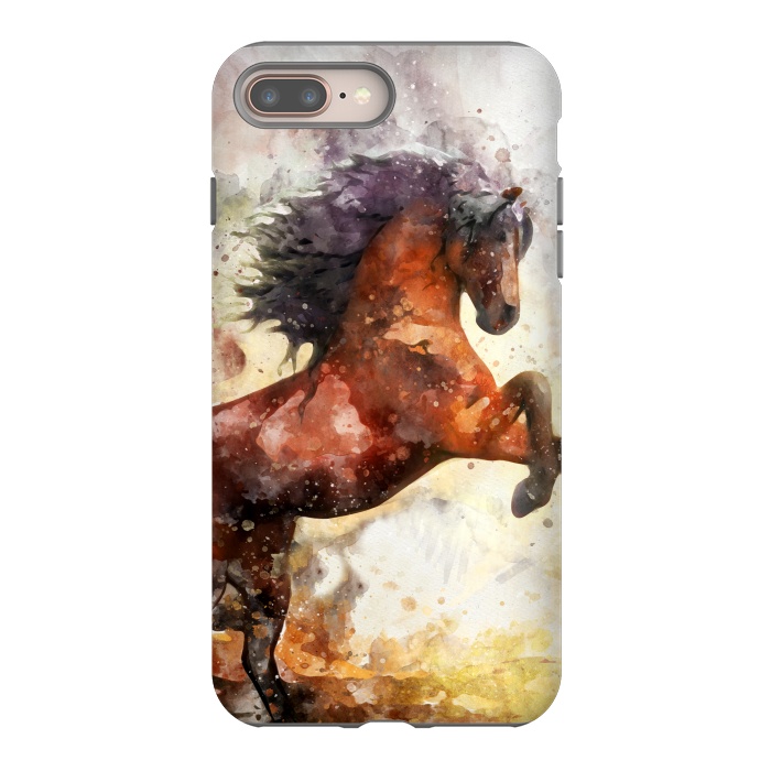 iPhone 8 plus StrongFit Excited Horse by Creativeaxle