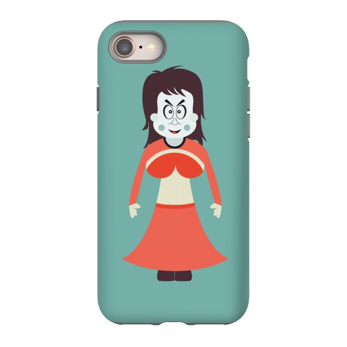 iPhone 8 StrongFit old woman cartoon by TMSarts