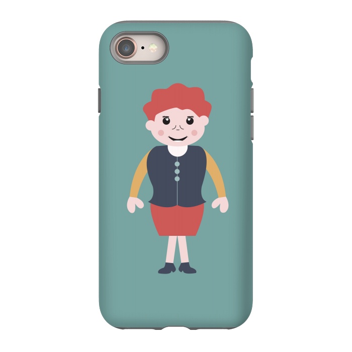 iPhone 8 StrongFit vintage school girl by TMSarts