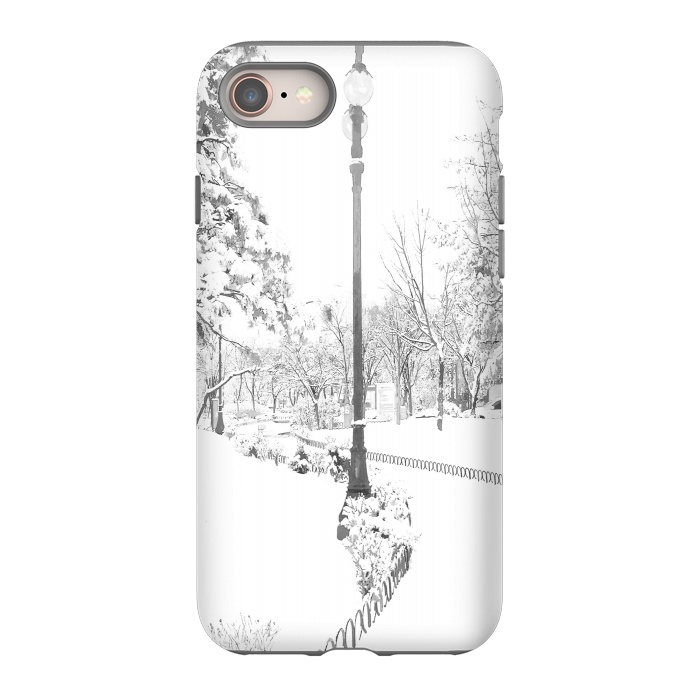 iPhone 8 StrongFit Winter Snow City by Alemi