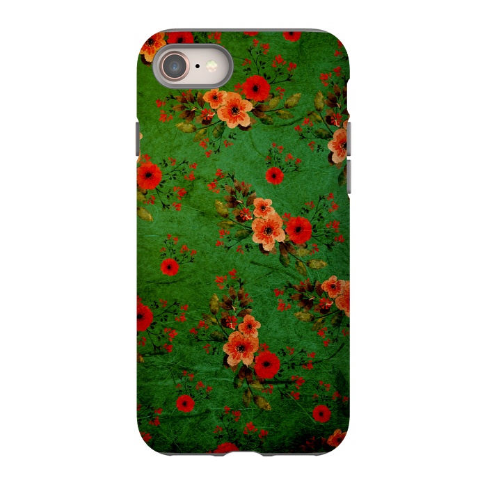 iPhone 8 StrongFit Vintage Flowers by Rossy Villarreal
