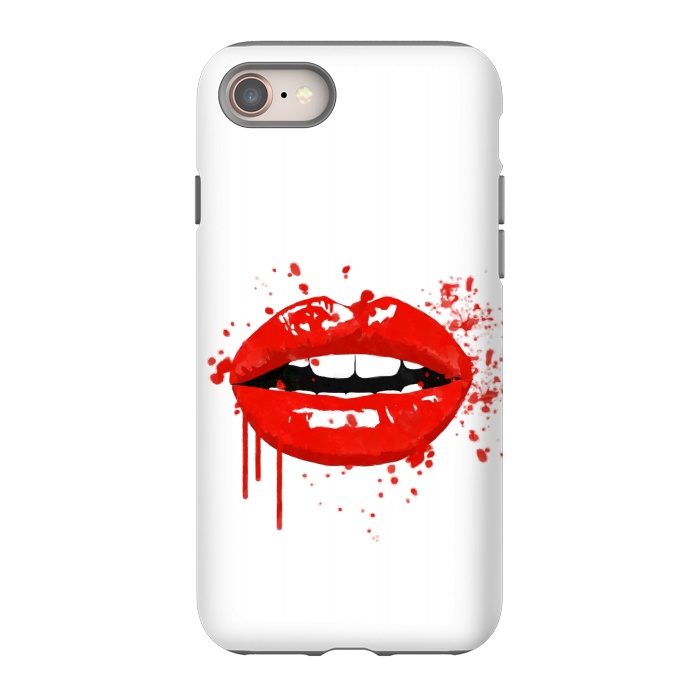 iPhone 8 StrongFit Red Lips Illustration by Alemi