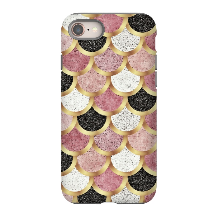 iPhone 8 StrongFit Pink gold mermaid by Jms