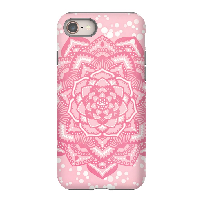 iPhone 8 StrongFit Pink flower mandala by Jms