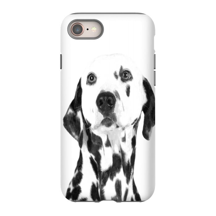 iPhone 8 StrongFit Black and White Dalmatian by Alemi