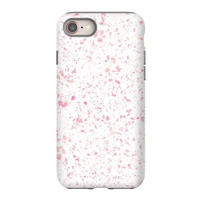 iPhone 8 StrongFit Classy vintage marble rose gold terrazzo design by InovArts