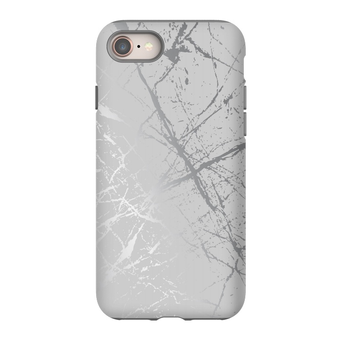 iPhone 8 StrongFit Silver Splatter 002 by Jelena Obradovic