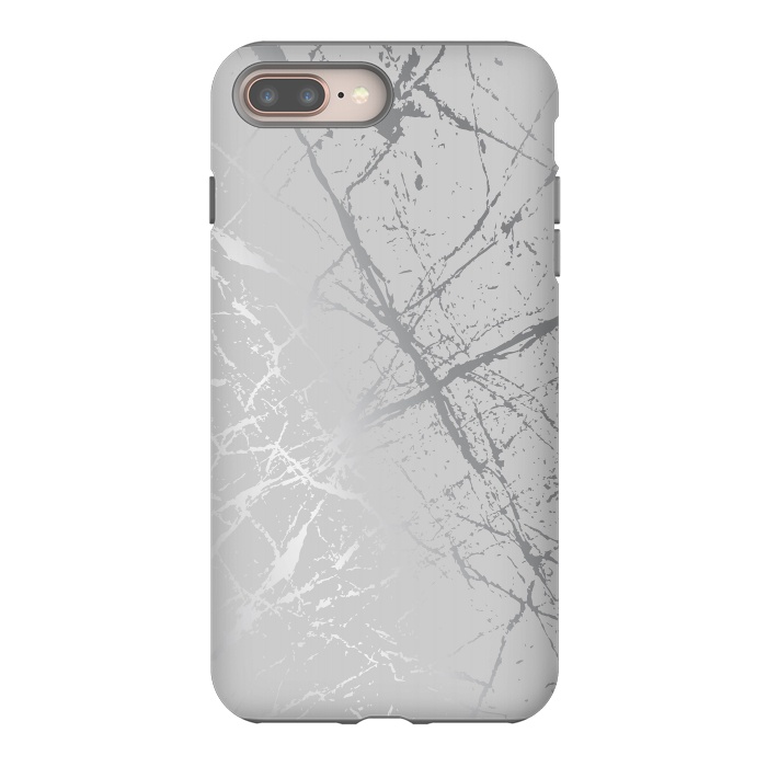 iPhone 8 plus StrongFit Silver Splatter 002 by Jelena Obradovic